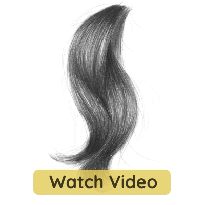 How to draw realistic hair dark brown hair lock